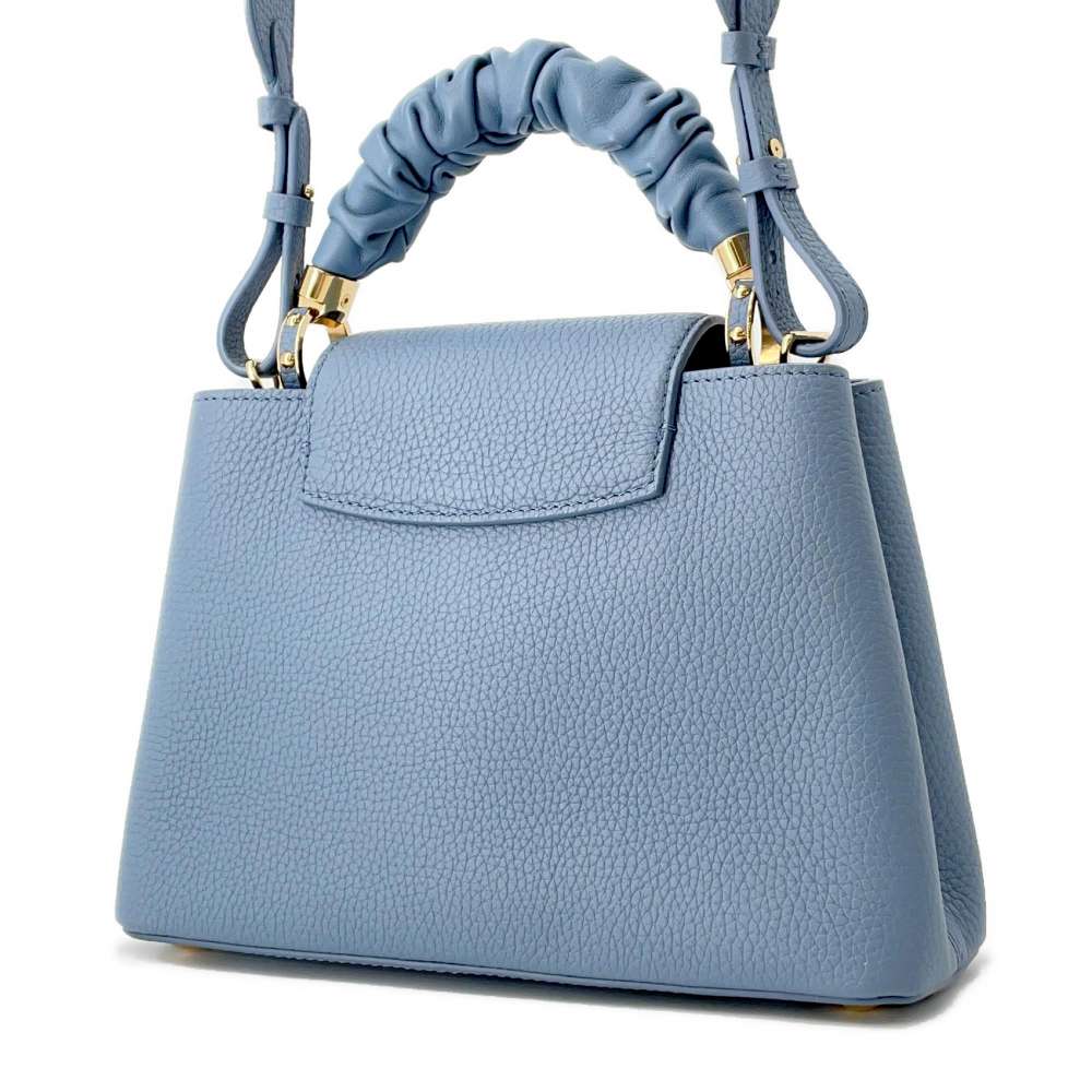 LOUIS VUITTON Capucines Dusk BlueM58726 Taurillon Leather Size BB