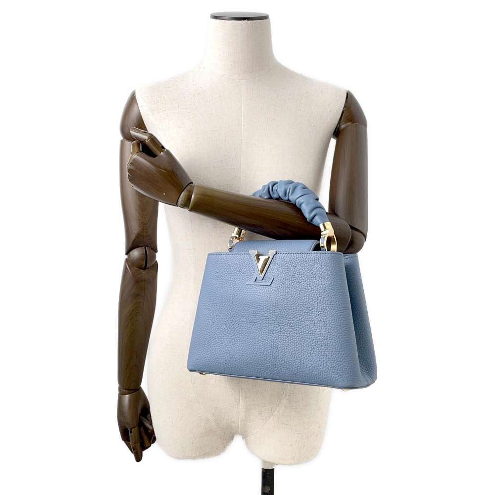 LOUIS VUITTON Capucines Dusk BlueM58726 Taurillon Leather Size BB