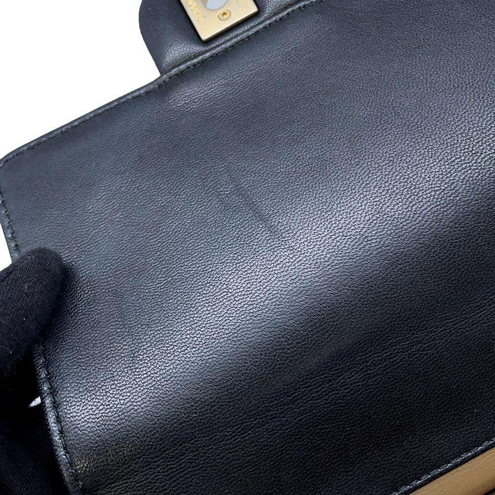 CHANEL Matelasse Imitation Pearl ChainShoulder Bag BlackAS0584 Goatskin Leather
