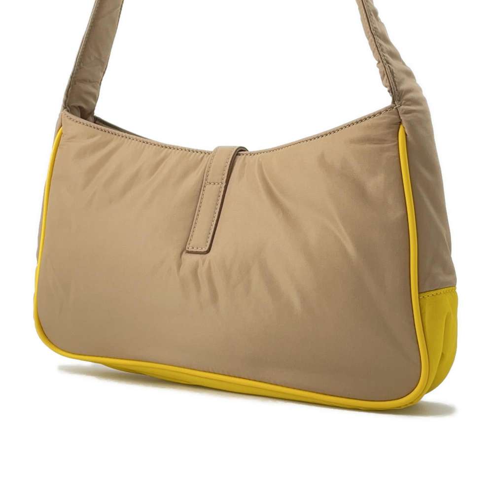 SAINT LAURENT PARIS Le 5 a 7 Shoulder Bag Beige/Yellow733306 Nylon