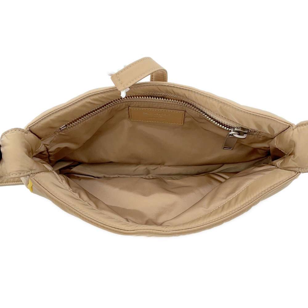 SAINT LAURENT PARIS Le 5 a 7 Shoulder Bag Beige/Yellow733306 Nylon