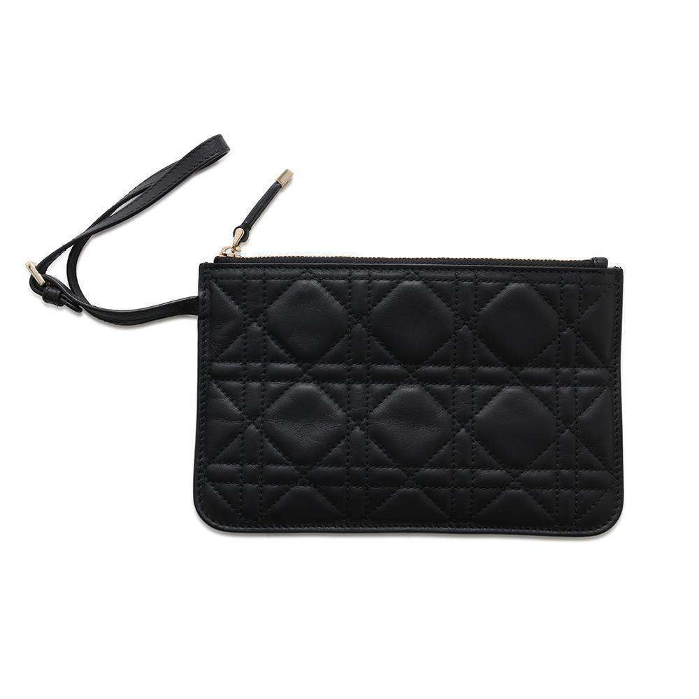 Dior TouJules Macrocannage Handbag BlackM2822OSHJ Calf Leather Size Small