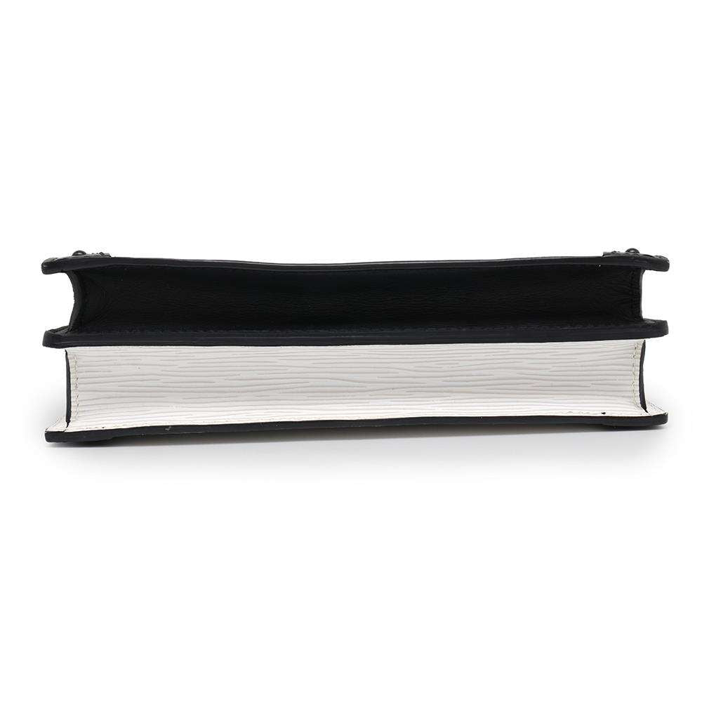 LOUIS VUITTON Trunk Clutch White/NoirM52151 Epi Leather