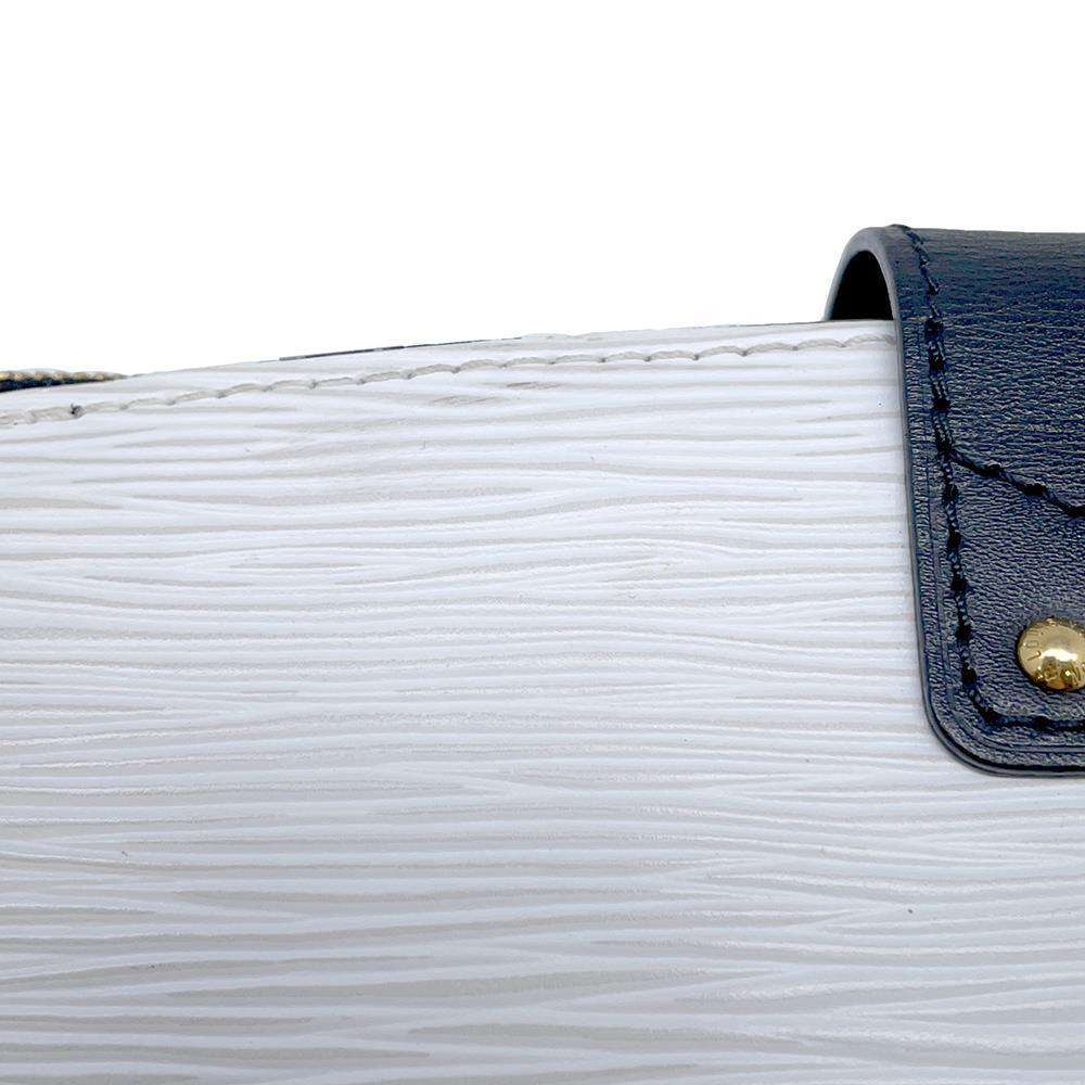 LOUIS VUITTON Trunk Clutch White/NoirM52151 Epi Leather