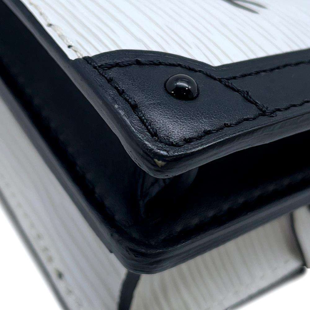 LOUIS VUITTON Trunk Clutch White/NoirM52151 Epi Leather