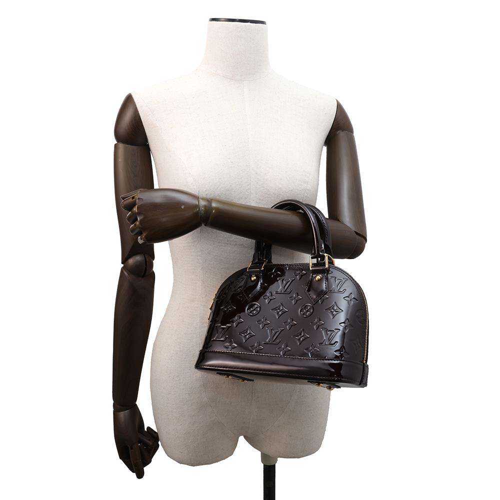 LOUIS VUITTON Alma AmaranteM91678 Monogram Vernis Leather Size BB