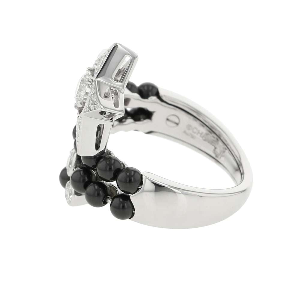 CHANEL Comet Collection Ring Size 52/#12J10180 18K White Gold