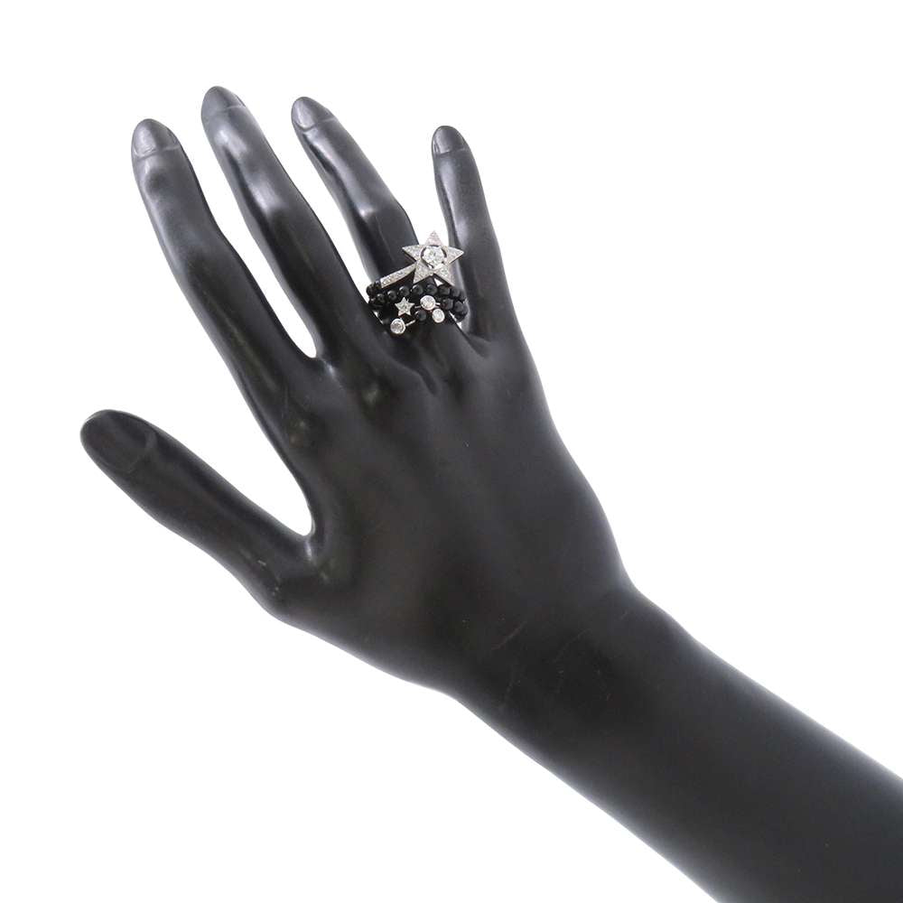 CHANEL Comet Collection Ring Size 52/#12J10180 18K White Gold
