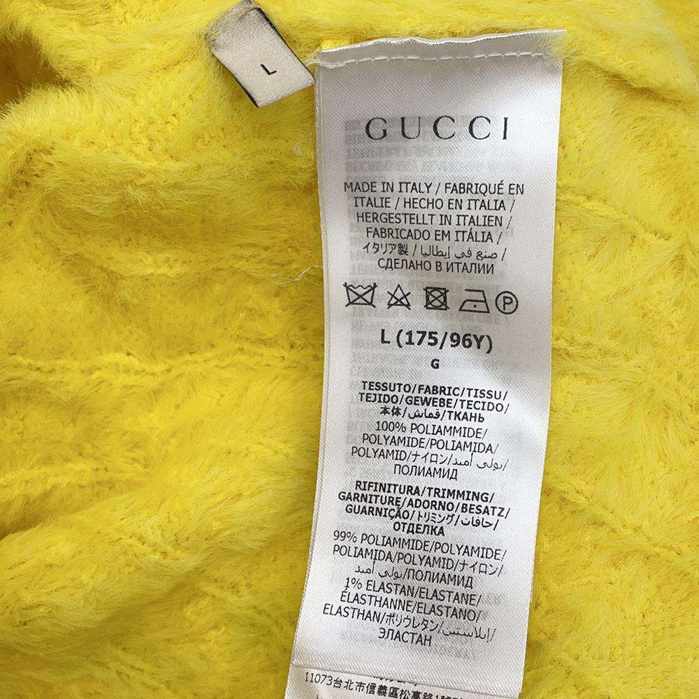 GUCCI GUCCI Adidas collaboration knit Size L Yellow Cotton100%