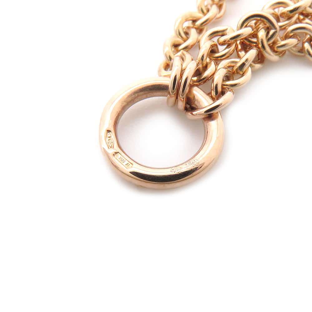 HERMES Multi Stone Chaine d'Ancre Necklace 18K Pink Gold