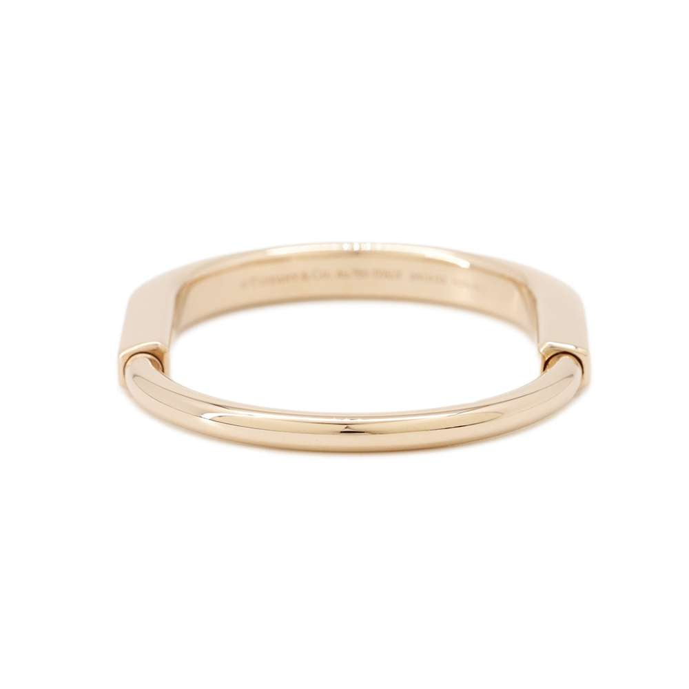 TIFFANY&Co. Padlock Bangle Bracelet Size Small70185482 18K Pink Gold