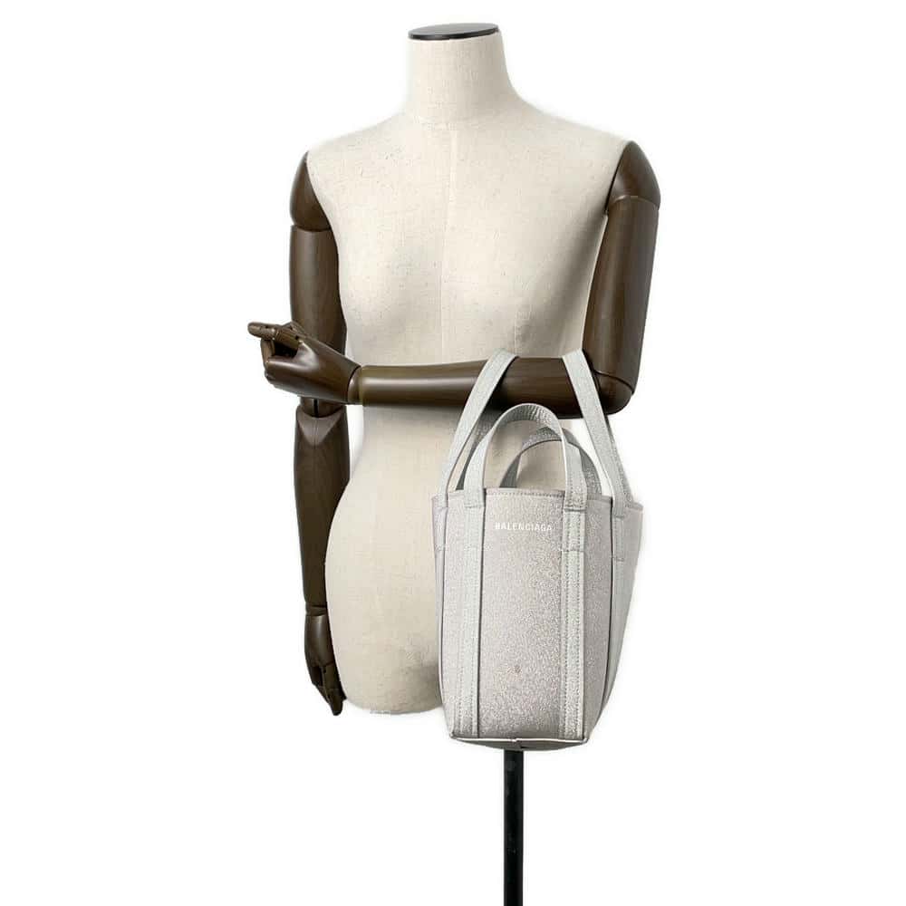BALENCIAGA Everyday North South Shoulder Silver672793 Coating canvas Size XS