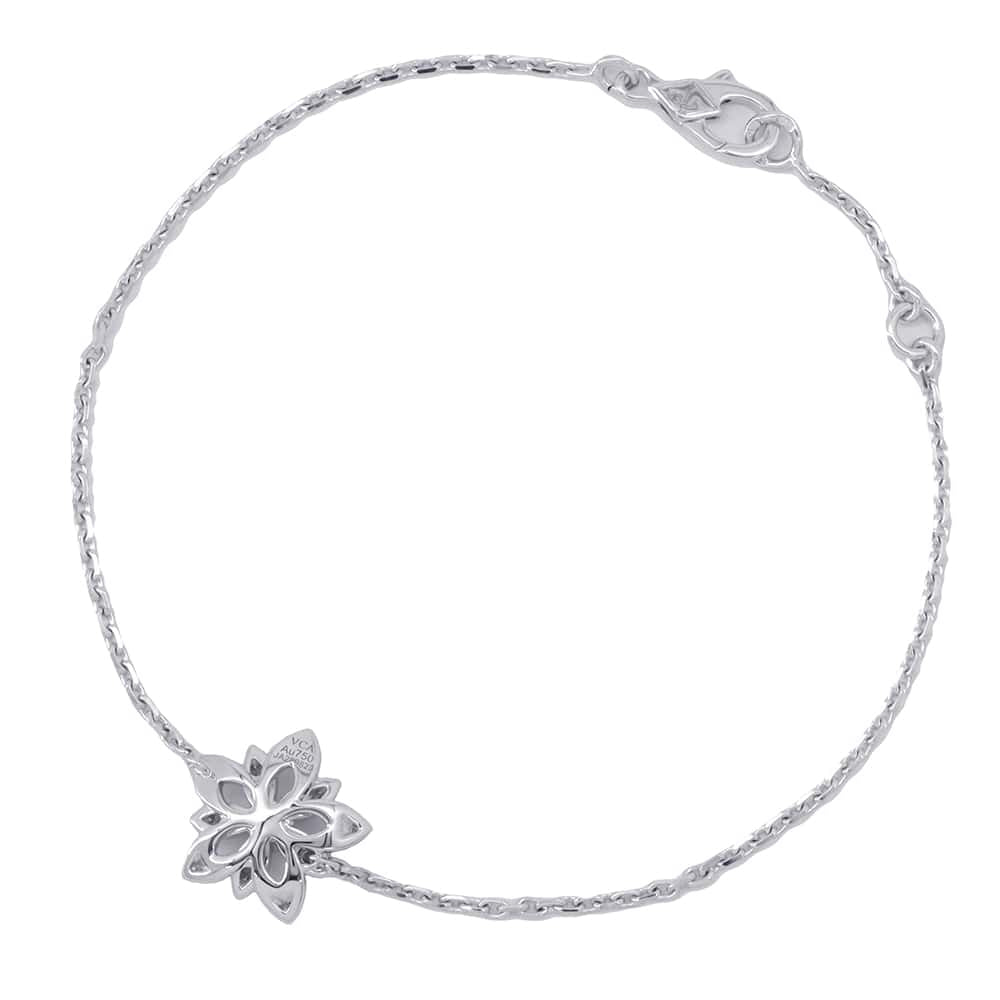 Van Cleef & Arpels Lotus Bracelet Mini ModelVCARP1AB00 18K White Gold