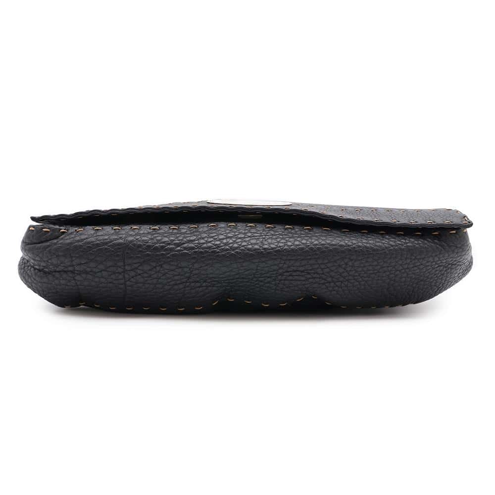 FENDI Selleria Messenger Bag Black8BT116 Leather