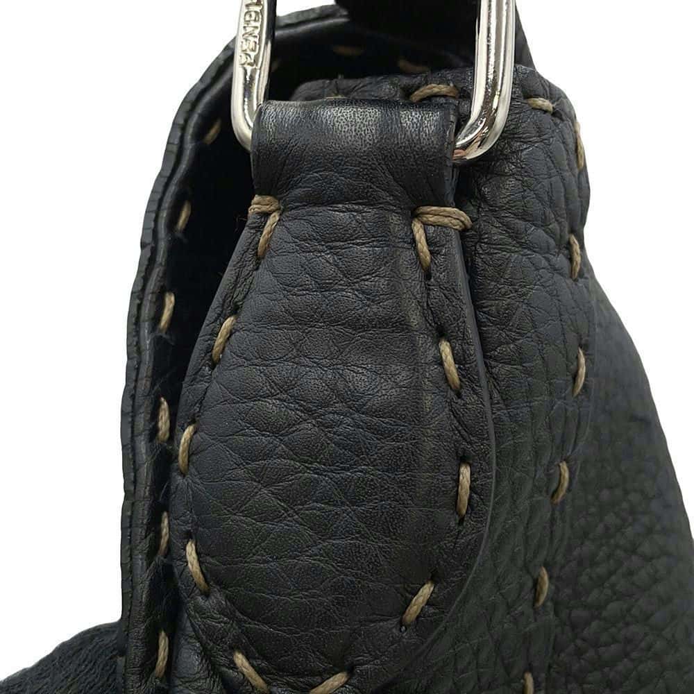 FENDI Selleria Messenger Bag Black8BT116 Leather