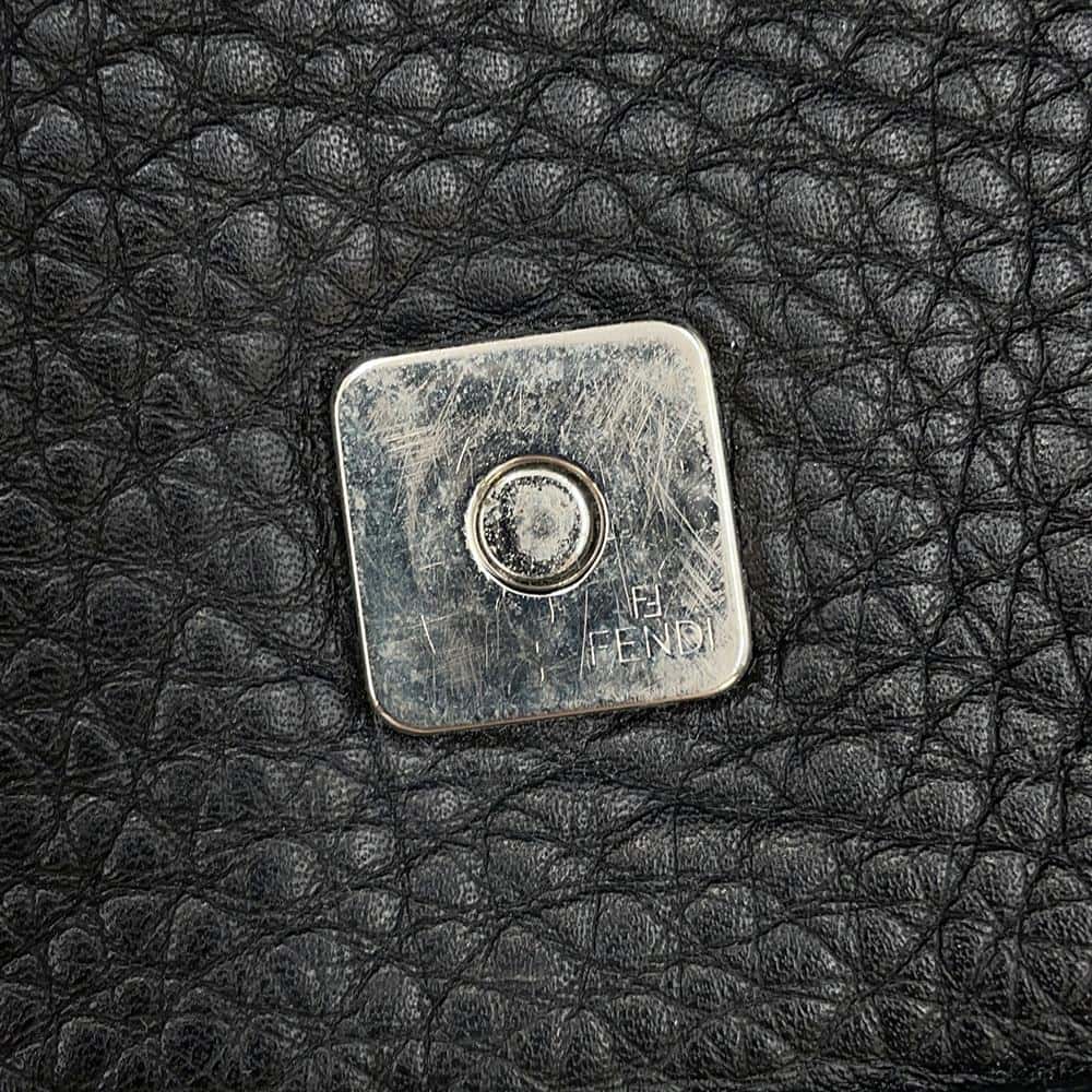 FENDI Selleria Messenger Bag Black8BT116 Leather