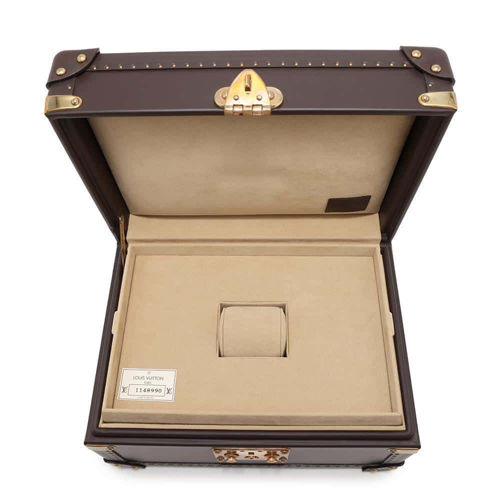 LOUIS VUITTON Special Order Watches and Jewelry Cases Brown Leather