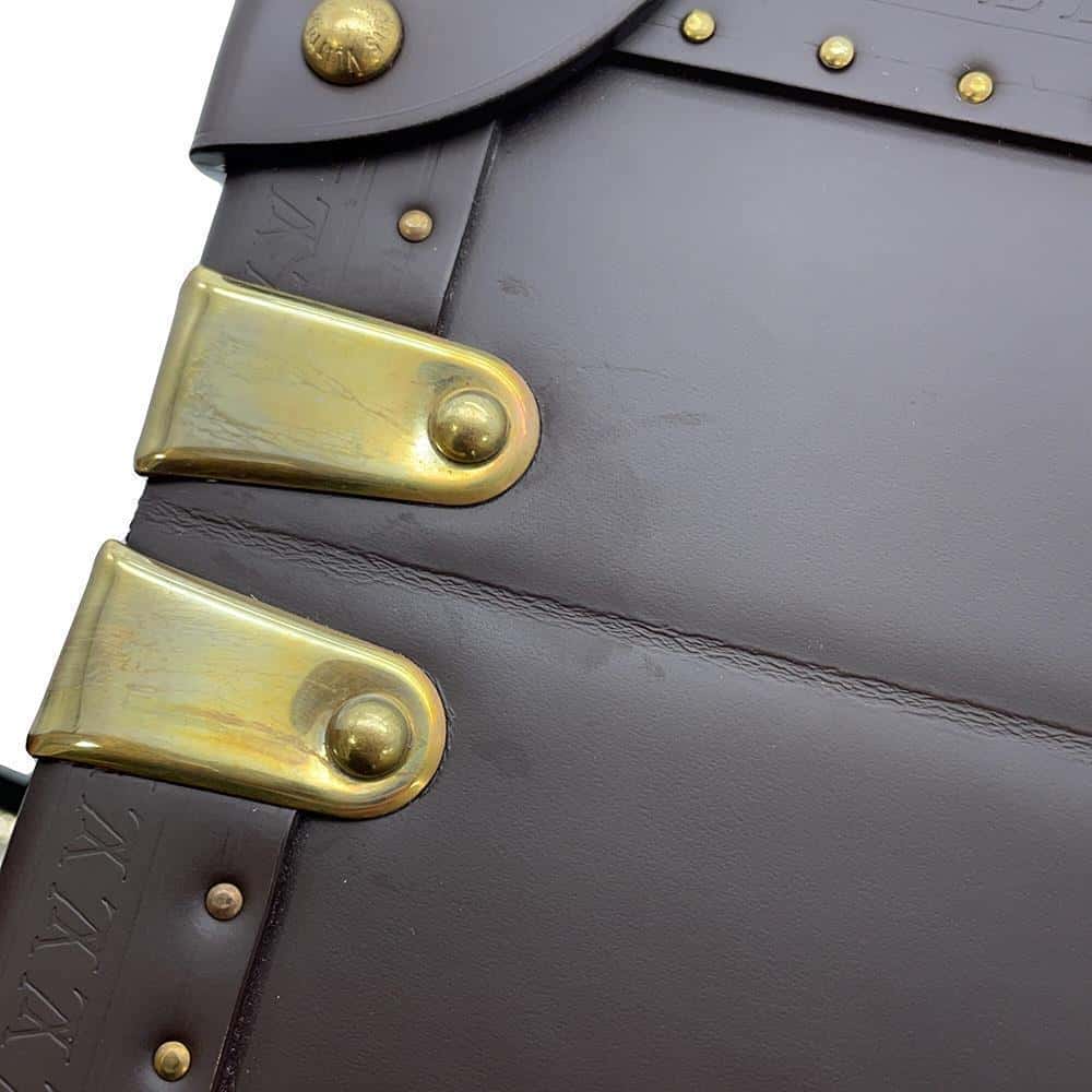 LOUIS VUITTON Special Order Watches and Jewelry Cases Brown Leather