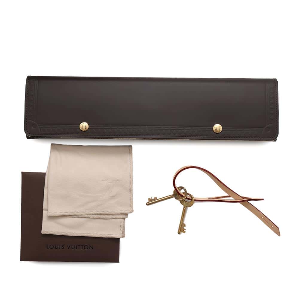LOUIS VUITTON Special Order Watches and Jewelry Cases Brown Leather