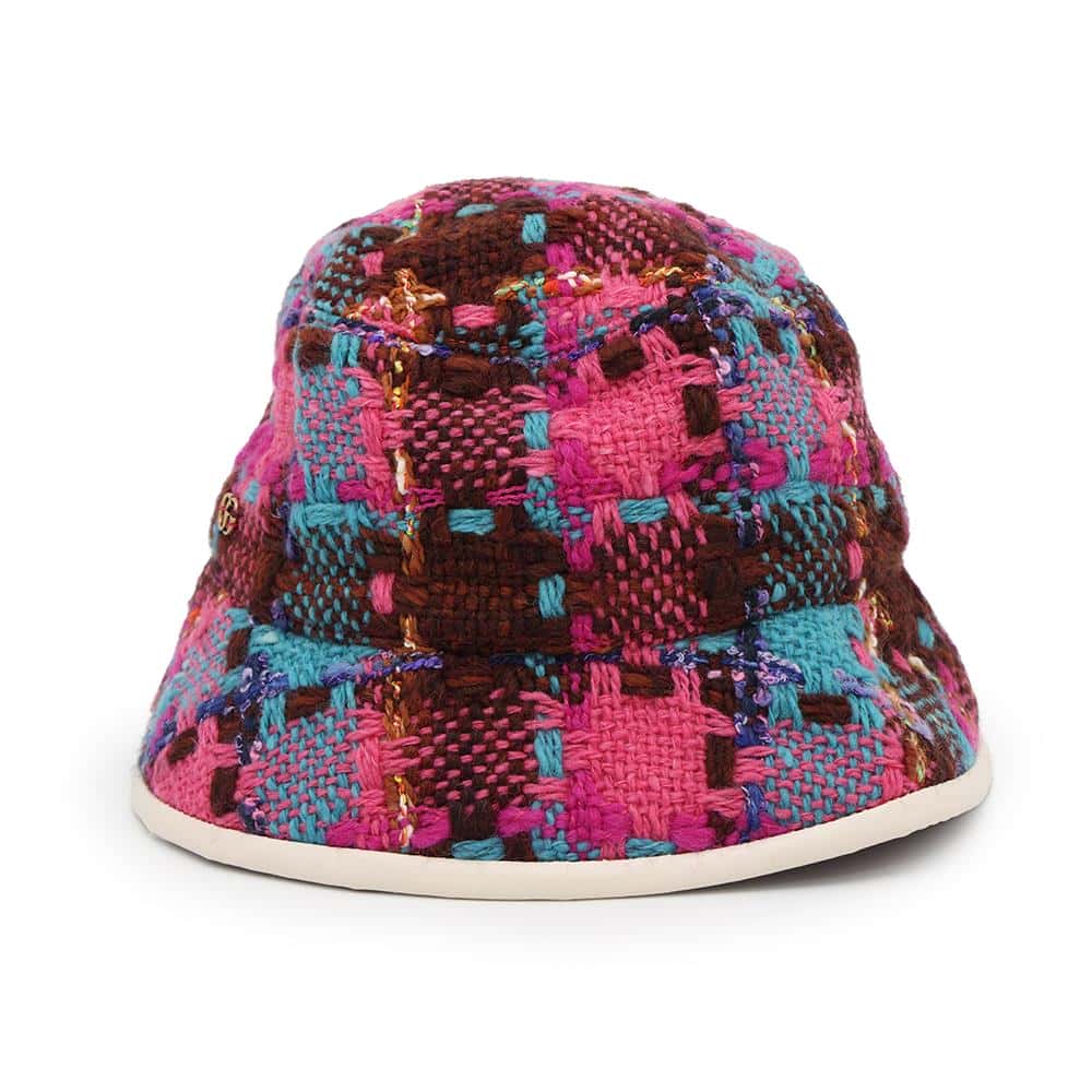 GUCCI Tweed spicy check bucket hat Size S(22") Multicolor728469 Wool 51% Acryl25% Nylon14% Mohair8% Polyester1% Cotton1%
