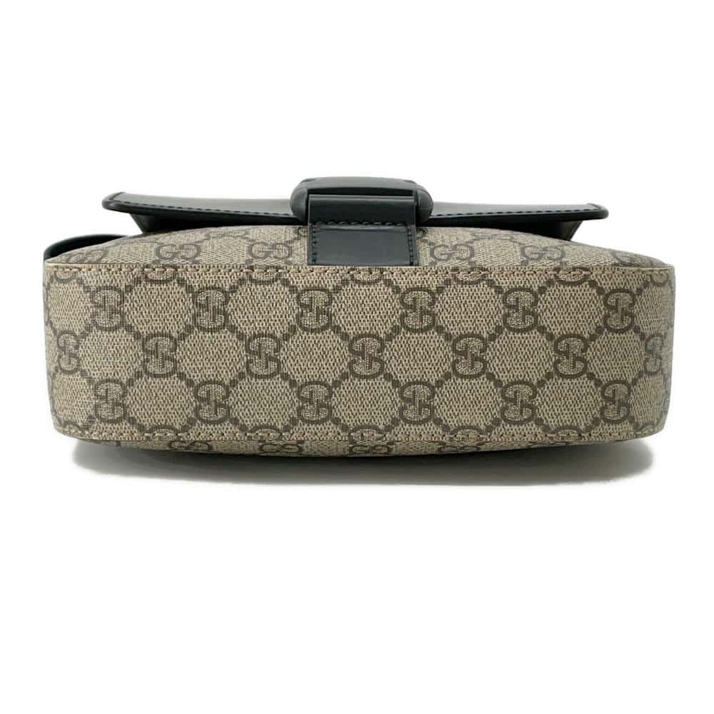 GUCCI Messenger bag Black/Beige473877 GG SupremeCanvas Leather