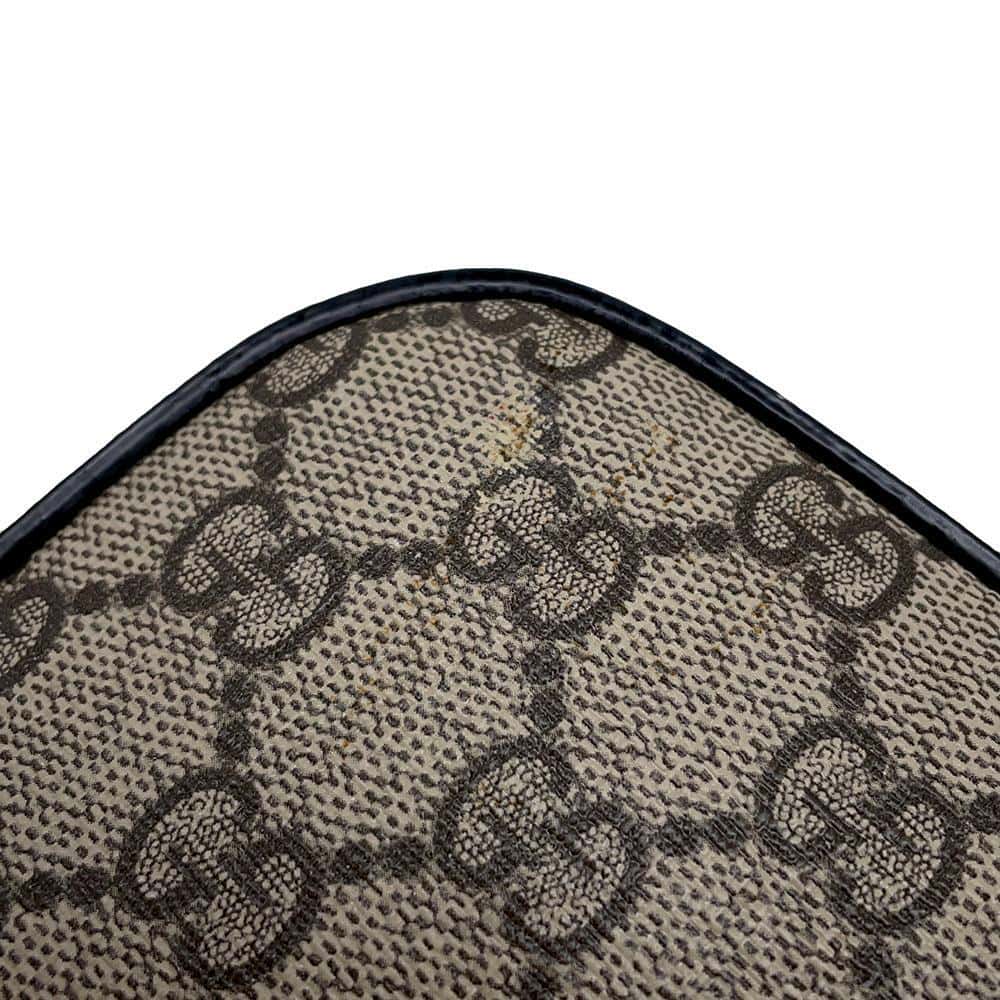 GUCCI Messenger bag Black/Beige473877 GG SupremeCanvas Leather