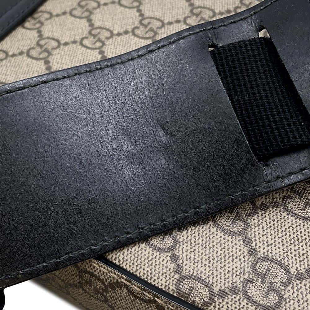 GUCCI Messenger bag Black/Beige473877 GG SupremeCanvas Leather