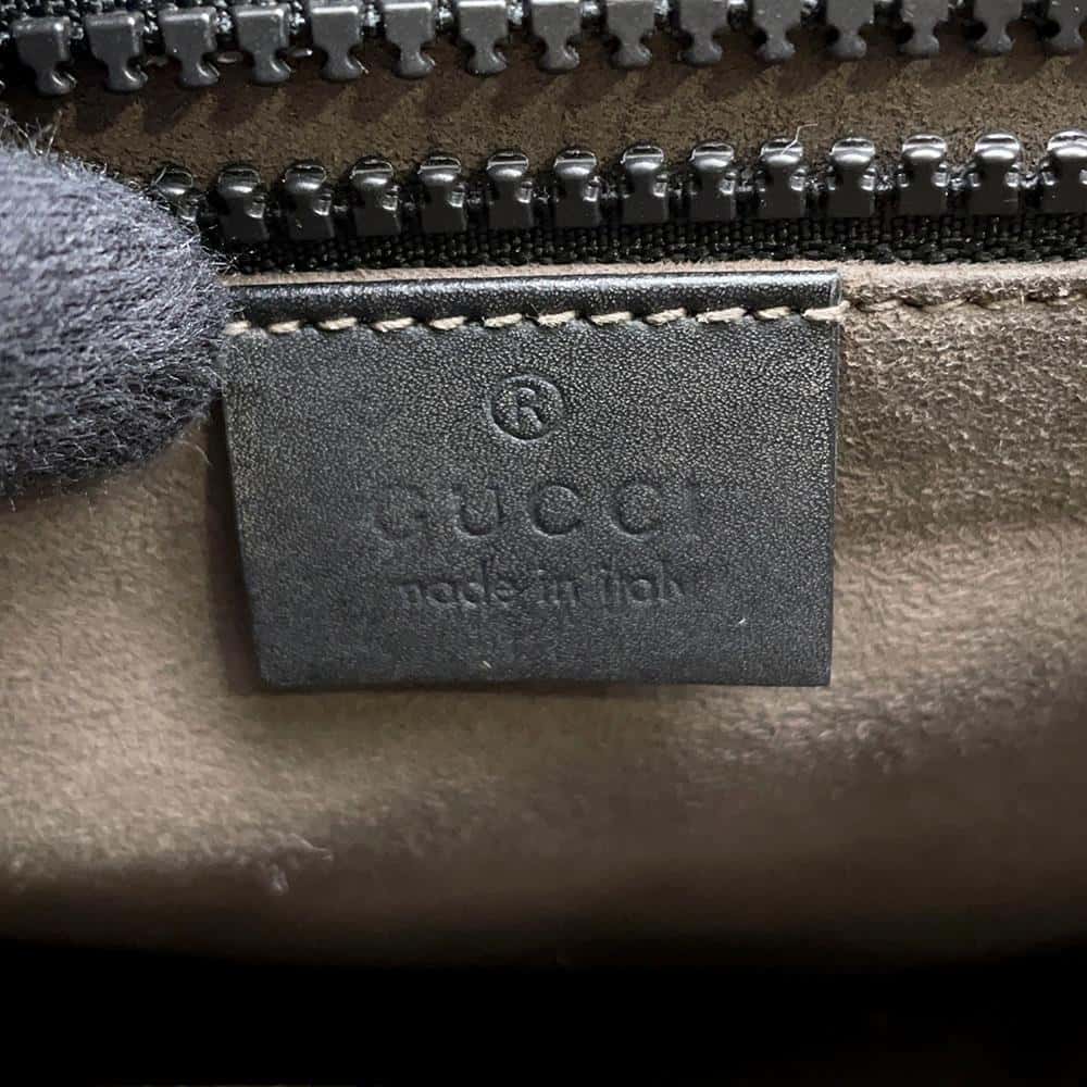 GUCCI Messenger bag Black/Beige473877 GG SupremeCanvas Leather