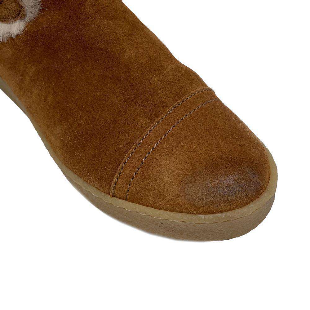 CHANEL Matelasse MoutonBoots CamelG26557 Suede Mouton Size 36