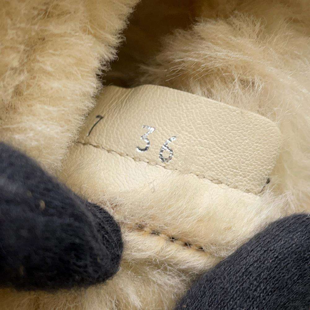 CHANEL Matelasse MoutonBoots CamelG26557 Suede Mouton Size 36