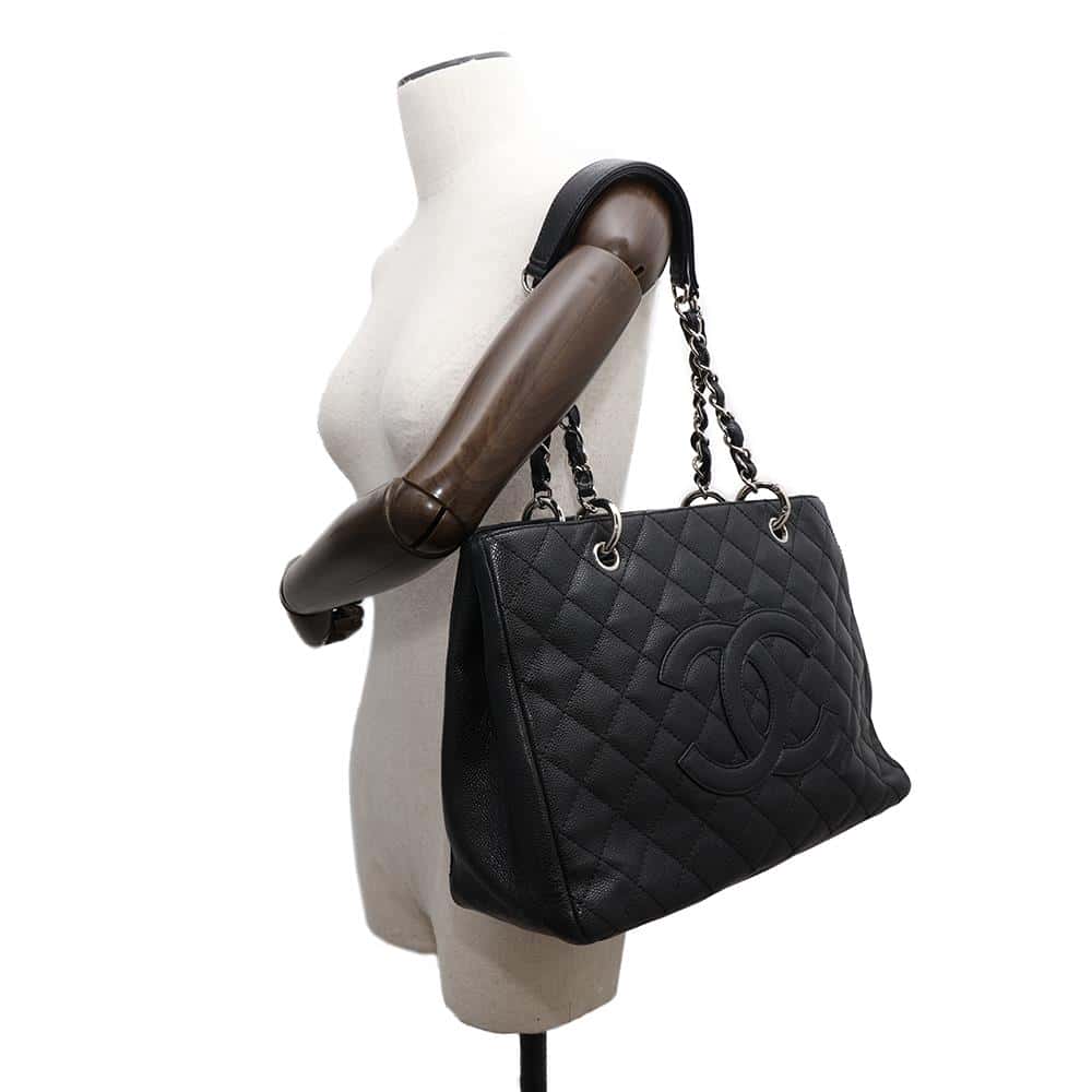 CHANEL GSTTote Bag BlackA50995 Caviar Leather