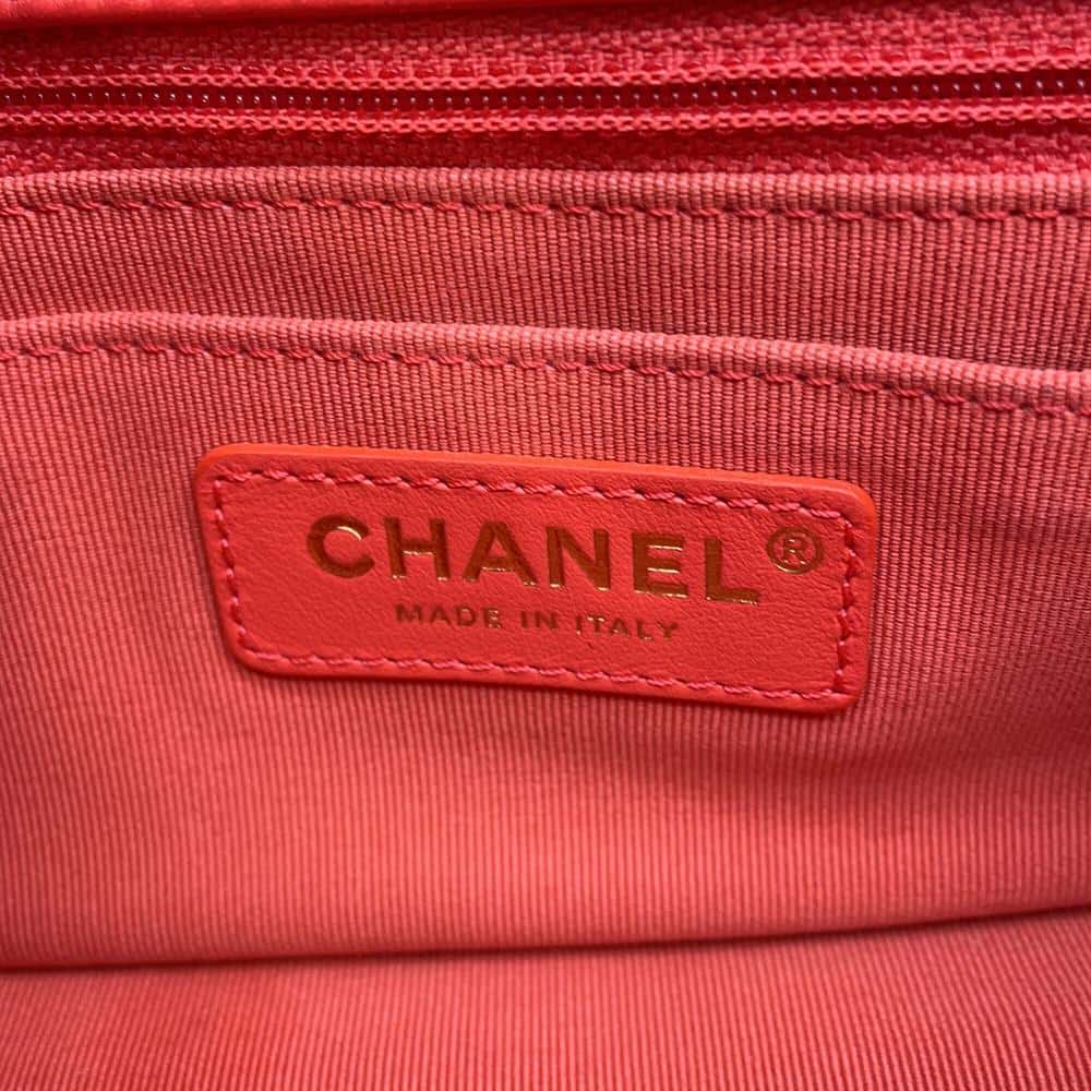 CHANEL Matelasse Single Flap ChainShoulder Bag RedAS2380 Lambskin