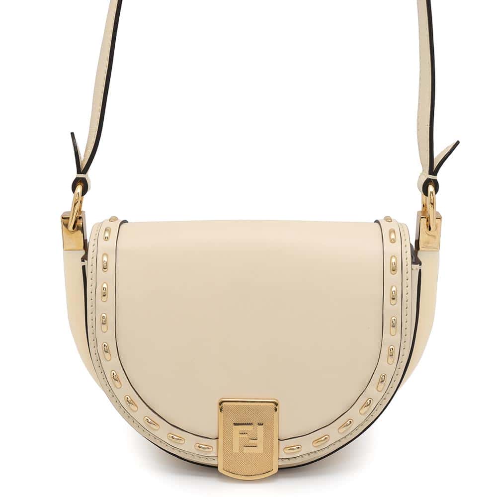 FENDI Moonlight Shoulder Bag Ivory8BT346 Leather
