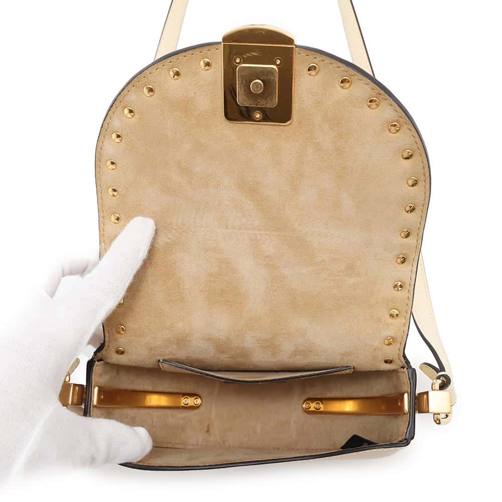 FENDI Moonlight Shoulder Bag Ivory8BT346 Leather