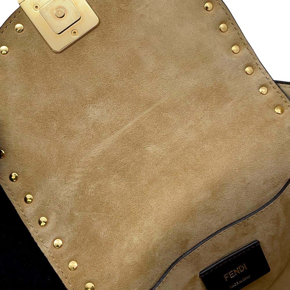 FENDI Moonlight Shoulder Bag Ivory8BT346 Leather