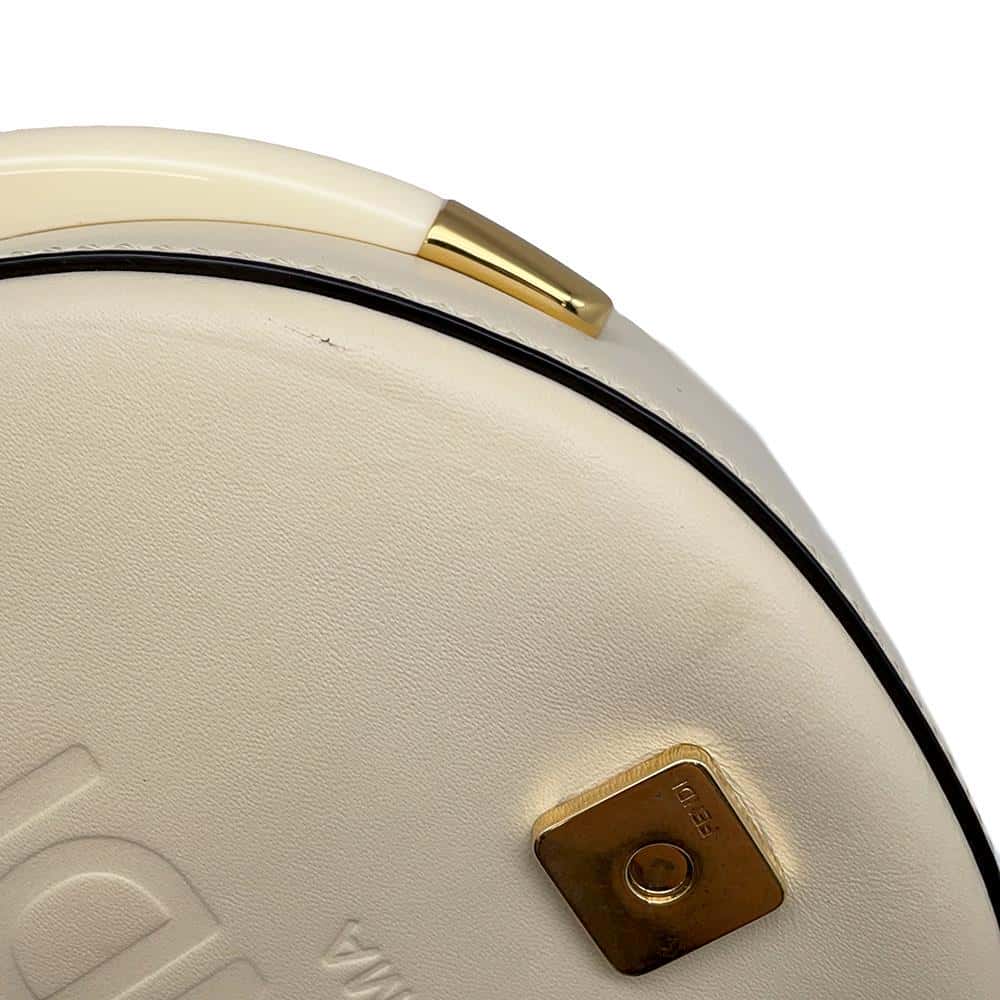 FENDI Moonlight Shoulder Bag Ivory8BT346 Leather
