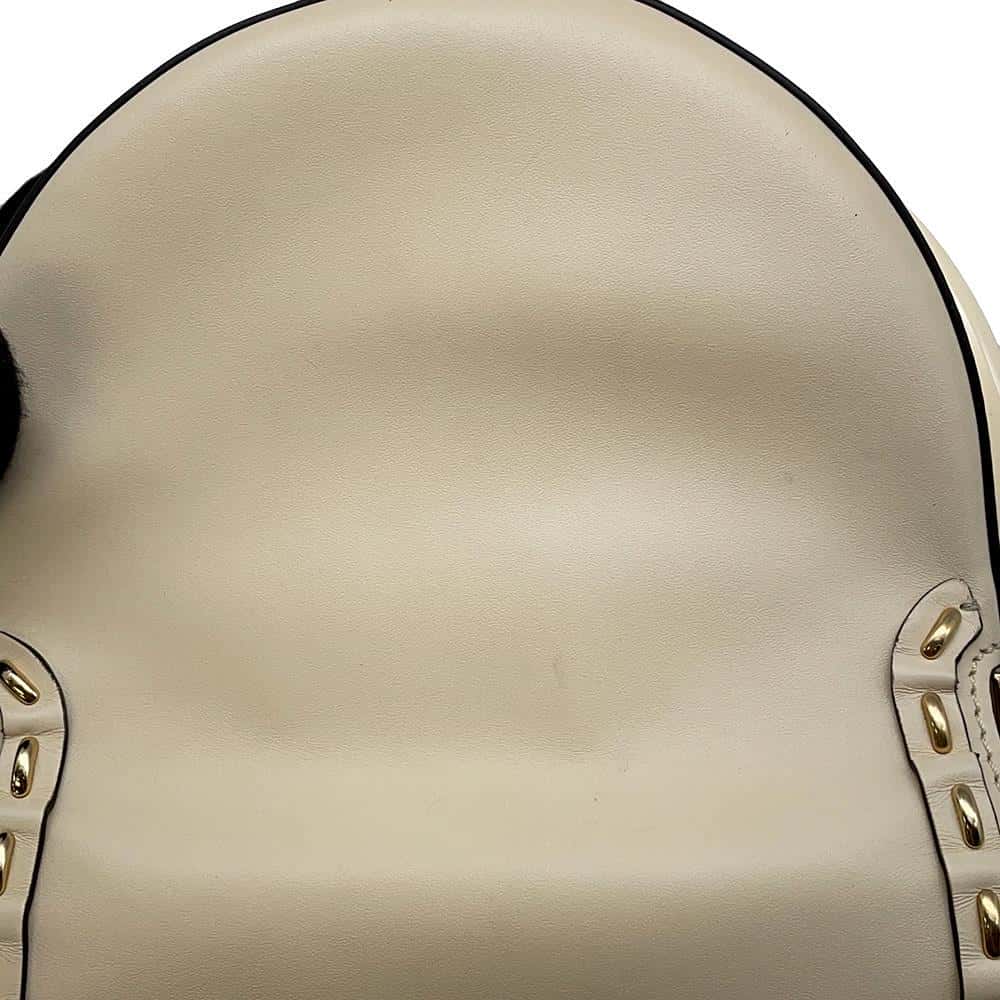 FENDI Moonlight Shoulder Bag Ivory8BT346 Leather