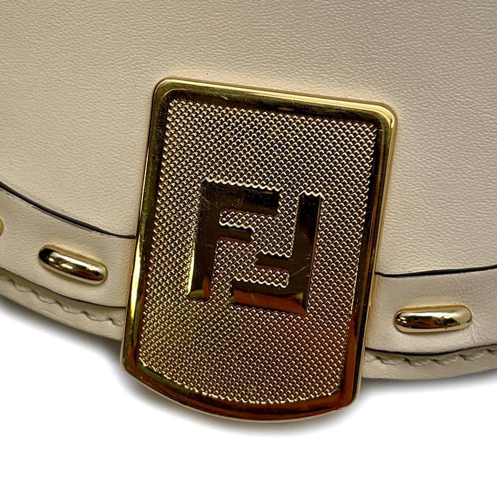 FENDI Moonlight Shoulder Bag Ivory8BT346 Leather