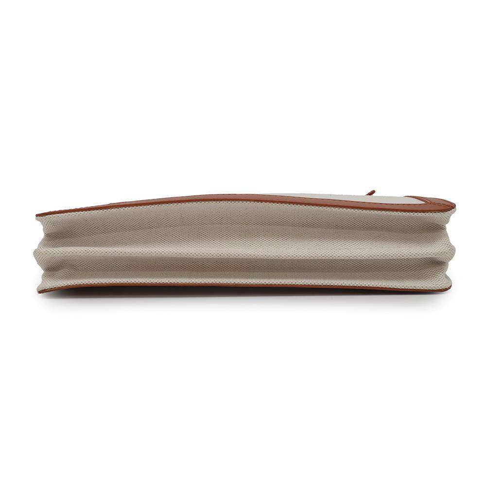 BALENCIAGA NavyPochette White/Brown339937 Canvas Leather