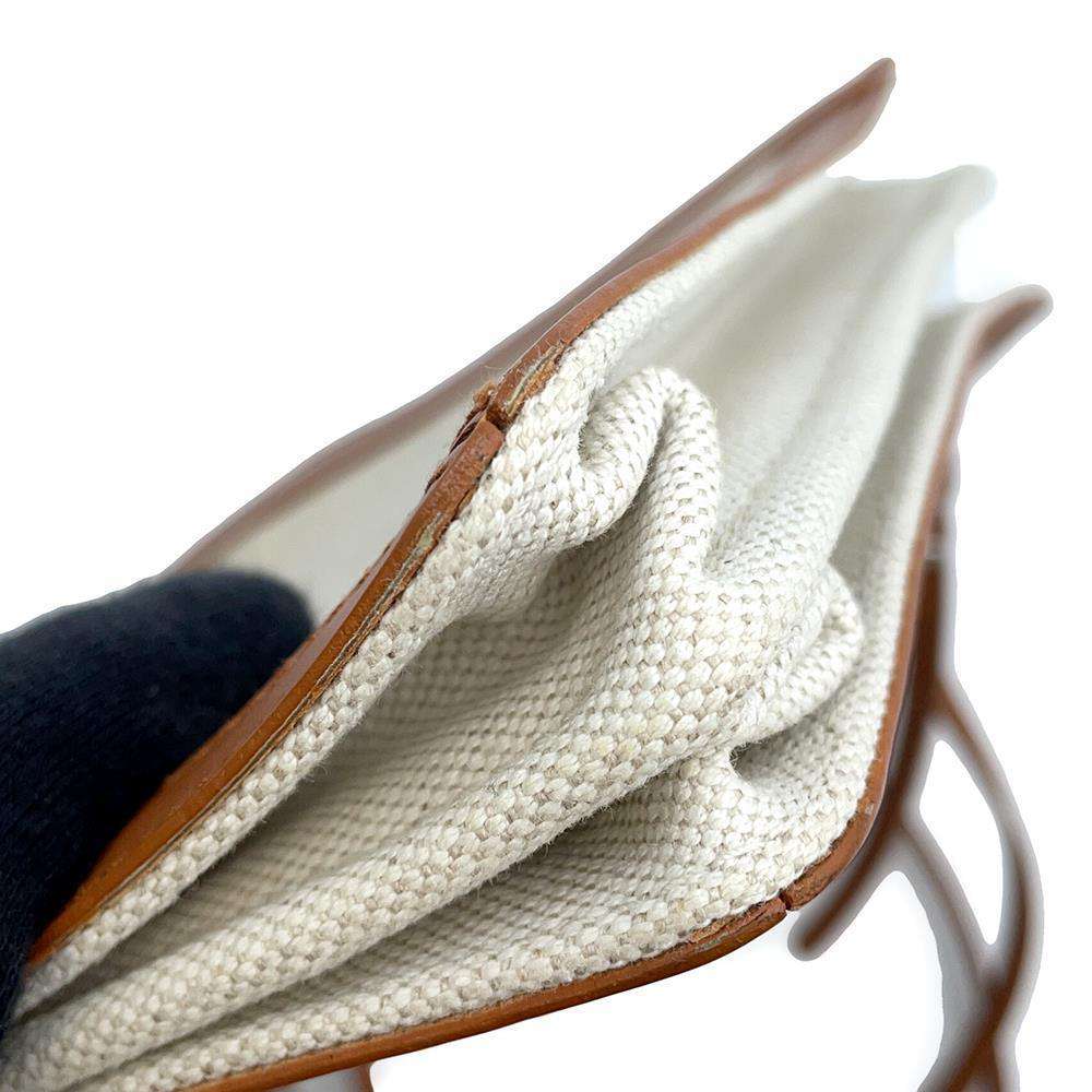 BALENCIAGA NavyPochette White/Brown339937 Canvas Leather