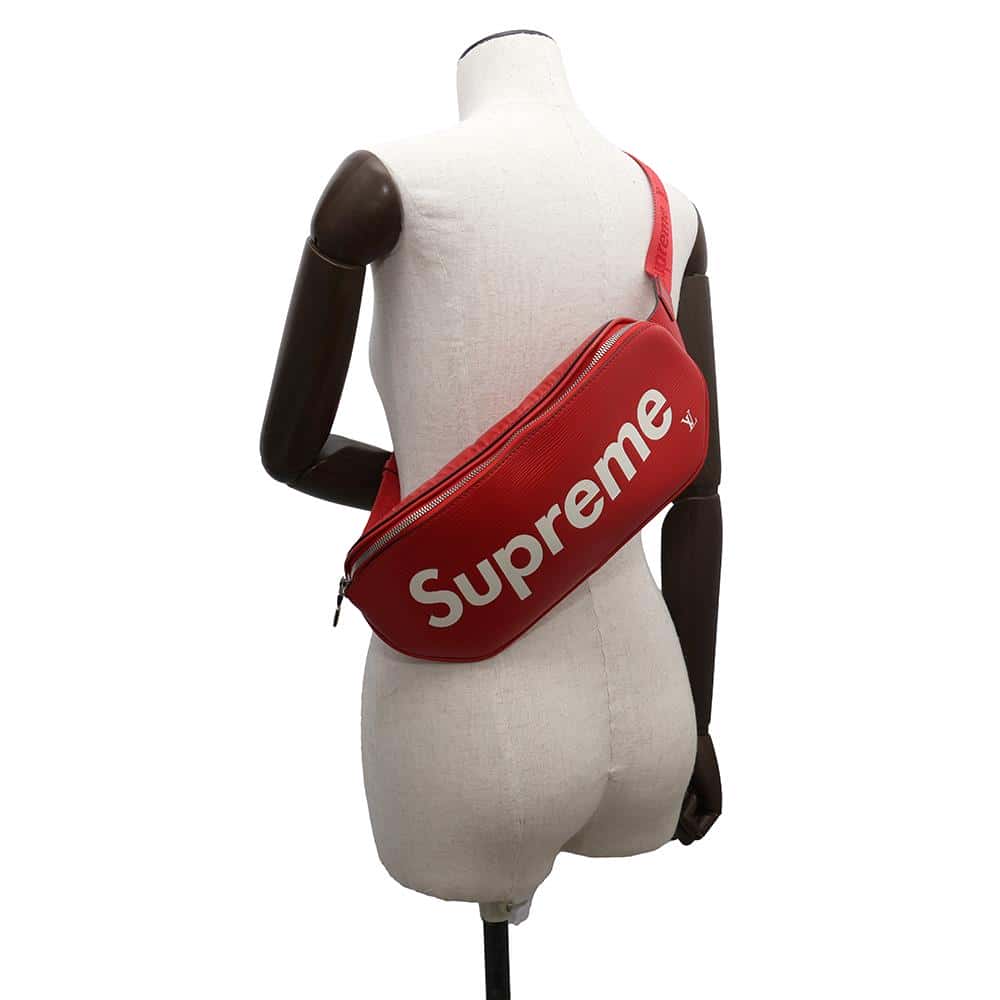 LOUIS VUITTON Bumbag Supreme collaboration RedM53418 Epi Leather Size PM