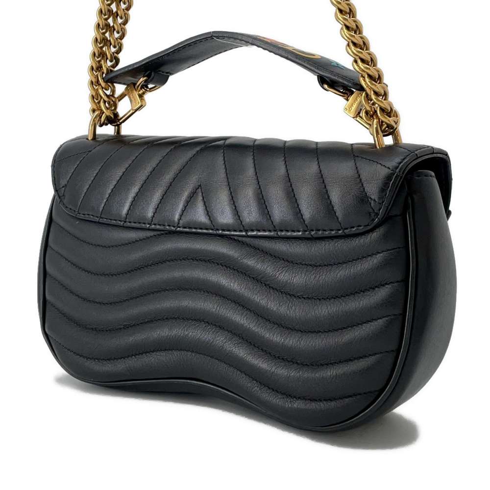 LOUIS VUITTON New Wave ChainBag NoirM51498 Calf Leather Size MM