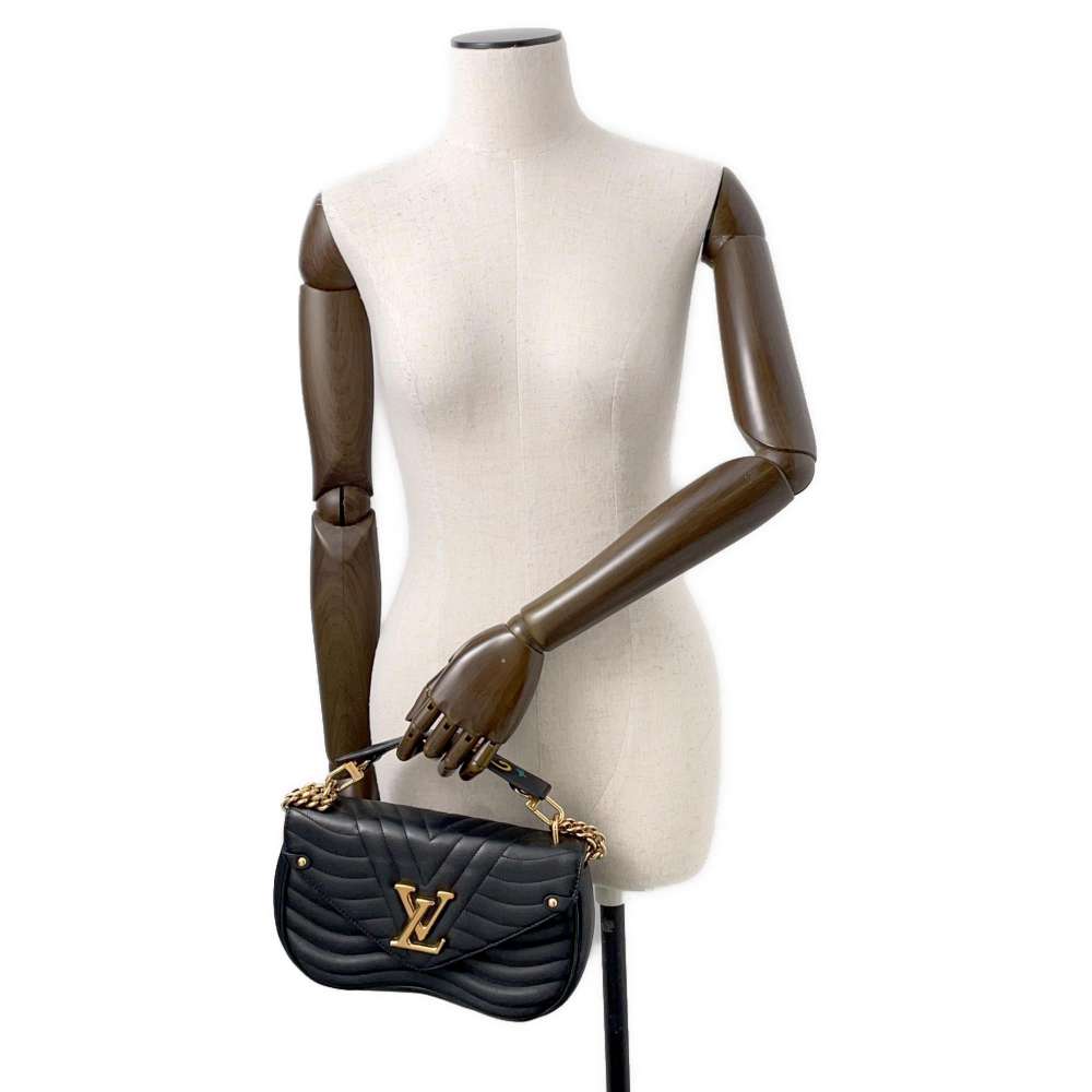 LOUIS VUITTON New Wave ChainBag NoirM51498 Calf Leather Size MM