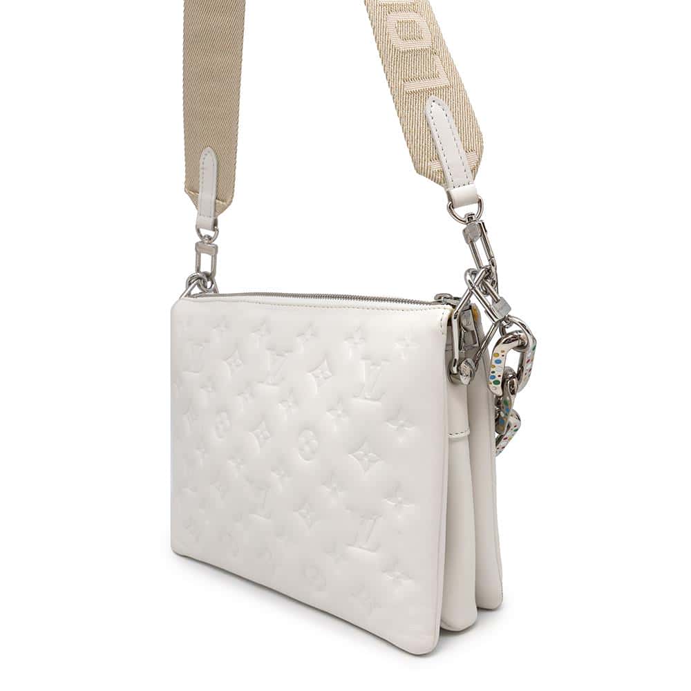 LOUIS VUITTON LV × YK Coussin WhiteM21619 Lambskin Size PM