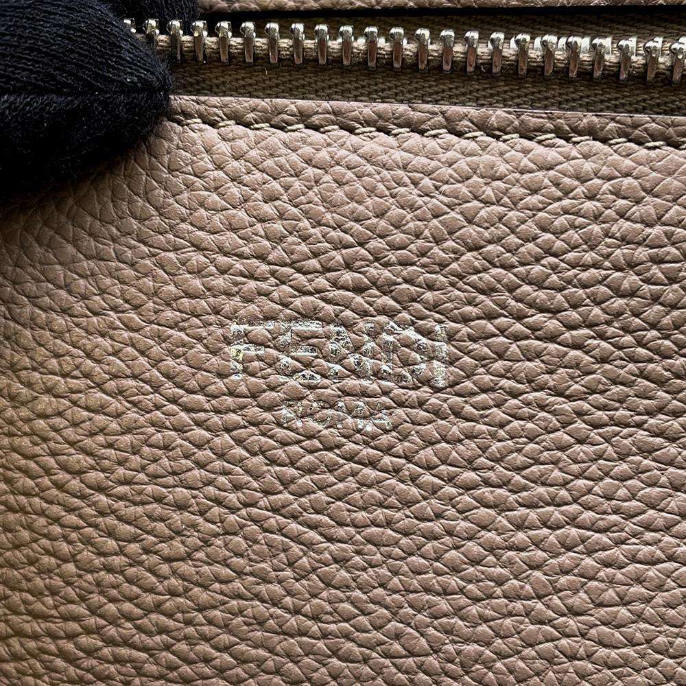 FENDI Tote Bag Greige7VA610 Leather