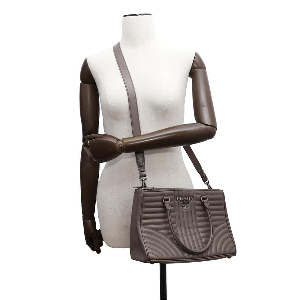 PRADA Diagram 2WAYBag Gray1BA863 Leather