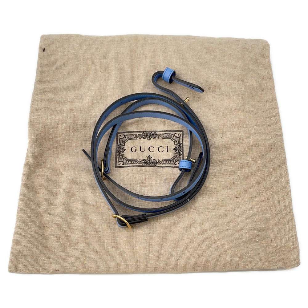 GUCCI Bamboo 3WAYBag Light Blue702106 Leather