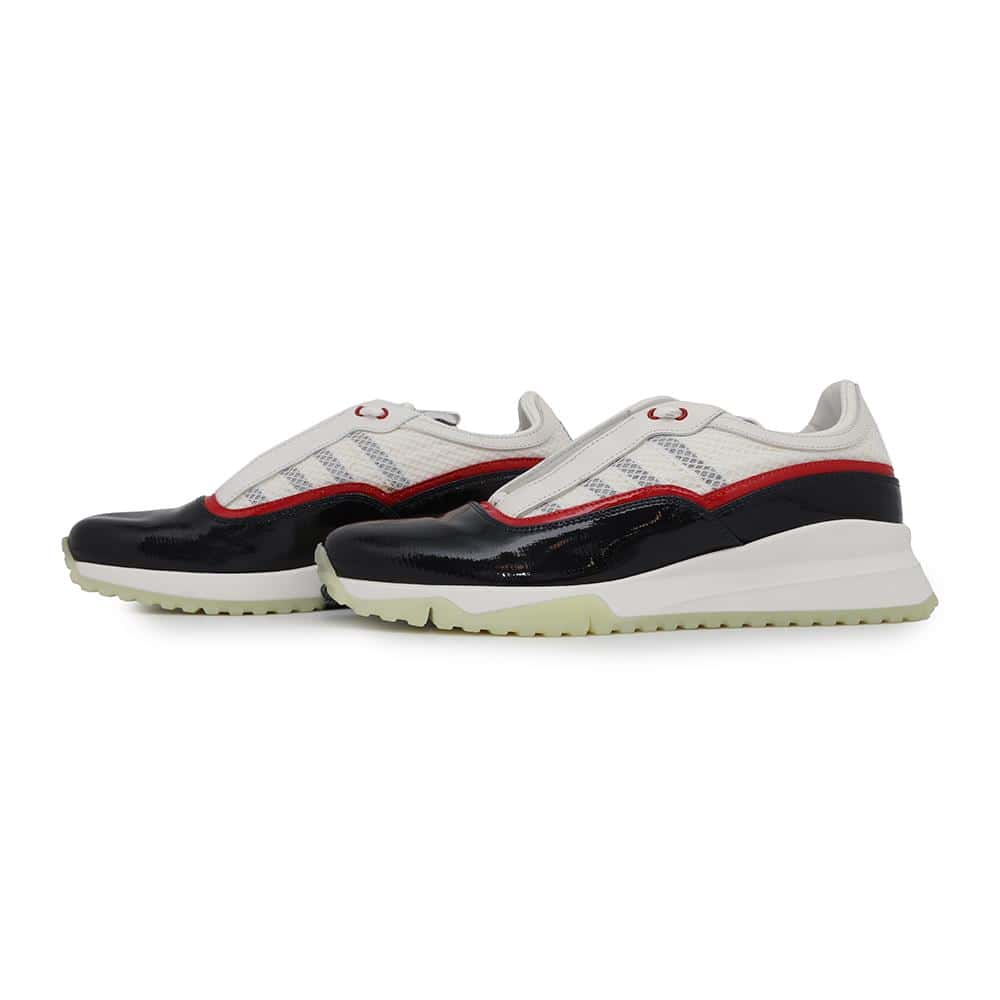 LOUIS VUITTON America's Cup 2017 Sneakers Black/White Patent Leather Nylon Canvas Size 5