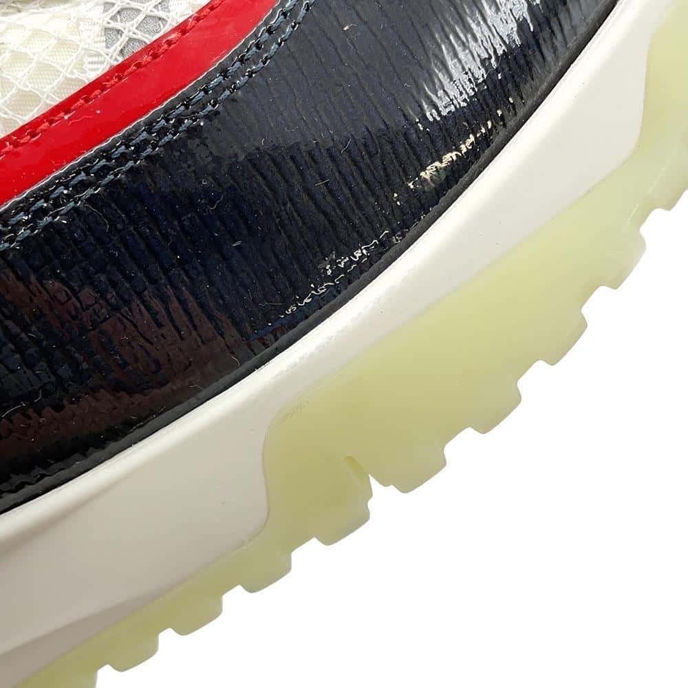 LOUIS VUITTON America's Cup 2017 Sneakers Black/White Patent Leather Nylon Canvas Size 5