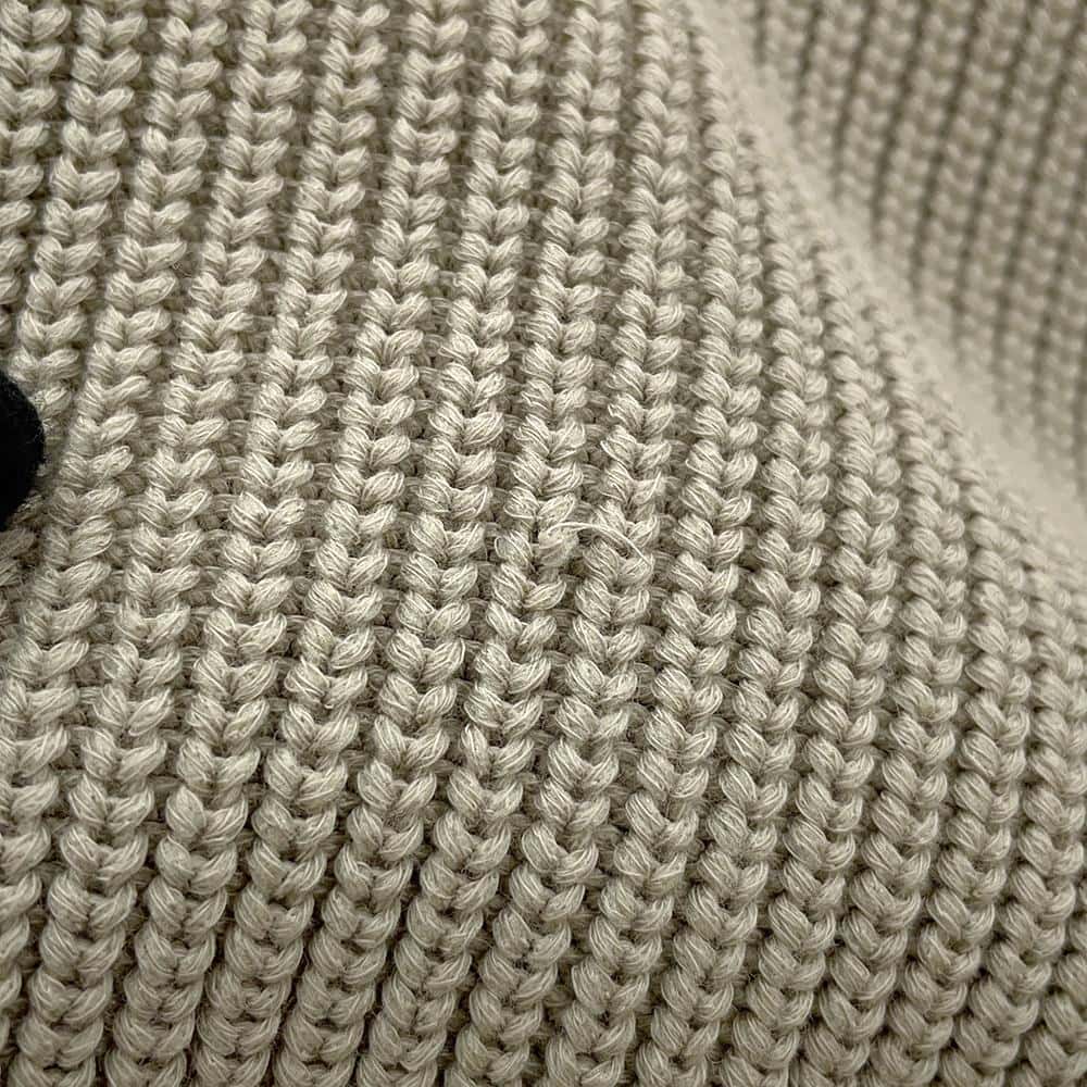 LOUIS VUITTON 21Stainless Steel Stitched Teddy Pullover Size S Beige1A8P3Z Cotton56% Polyester44%